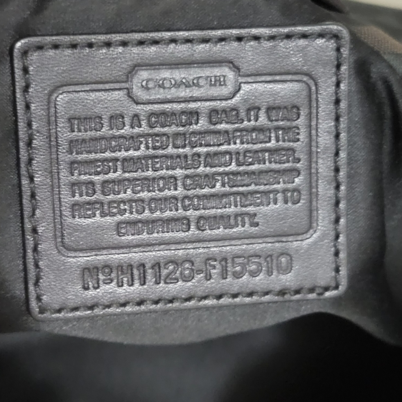 Coach Ashley Carryall Signature Jacquard Black Canvas Shoulder Bag - Picture 12 of 15